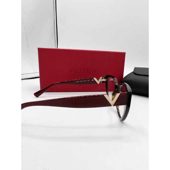 Valentino Women's Eyeglasses VA3037 5002 Full Rim Cat Eye Rockstud Havana 54mm P - Picture 4 of 14